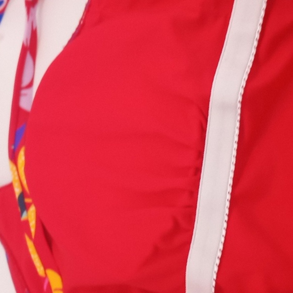 Sold! Caribbean Joe Tropical Print One Piece Swimsuit Red‎ 14 NWOT - Picture 8 of 13